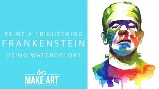 Frankenstein Watercolor Paint Tutorial
