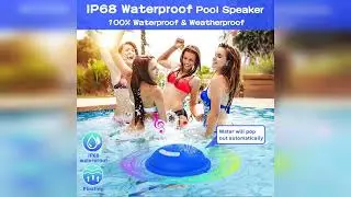 Review: KingSom Bluetooth Pool Speaker,Floating Pools Speaker with Colorful Lights,Hot Tub Spe...