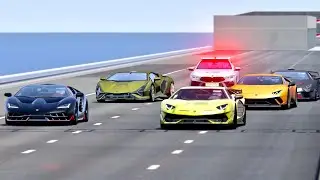 Lamborghini Supercars Drag Race 20KM - Top Speed Battles
