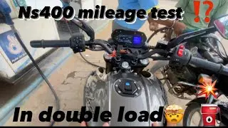 Ns 400 Mileage test 🚀 new video in double load #ns400 #vlog #viral
