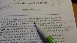 UNLEASH YOUR CREATIVITY by Robert Epstein.