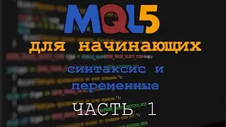 MQL5 Для начинающих #2. Синтаксис и переменные. Часть 1