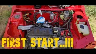 Peugeot 205 PT-8 ( engine FIRST START after the repair )