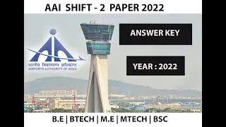AAI ATC SHIFT-2 PAPER 2022 || ANSWER KEYS || AAI ATC 2022