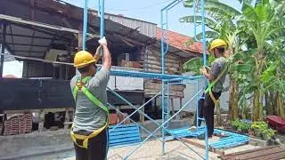 NICO ELSA PUTRA DAN AGIL DWI PRASETYA TES PRAKTEK PERAKITAN SCAFFOLDING