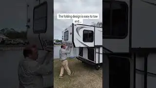Pop Up Camper Travel Trailer that sleeps 6!😮 Folds flat for easy towing and storage in many home