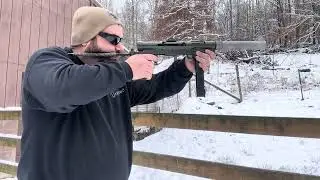 Swedish K semi auto with suppressor