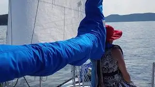 Motorsailing back from Knight's Island with Friends 2018-08-26