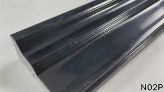 Marble Online - Nero Marquina Black Marble Large Cap Crown Square Edge Trim Molding Polished