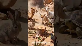 The camel saves the date palm tree from drying up by seeing water😭#plants #water#ai #tree#shortvideo