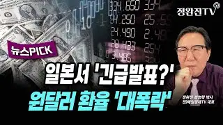 [뉴스픽] 일본서 '긴급발표?'...원달러 환율 '대폭락'