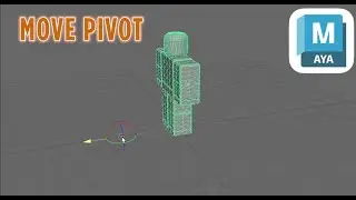 Как изменить положение опорной точки в Maya