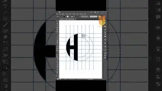 Modern HC monogram logo design | Adobe illustrator grid tutorial #shorts #logo #viral
