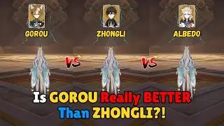 Gorou VS Zhongli VS Albedo!! BEST Support for Zibai | Team Damage Comparison &ndash; Genshin Impact