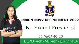 Indian Navy Recruitment 2022 ll Officer Entry ll No Exam ll Job Indies ll Apply Now ▶️