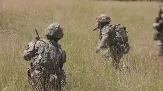 British Army Officer Cadets conduct ASSAULT at Grafenwoehr, Germany