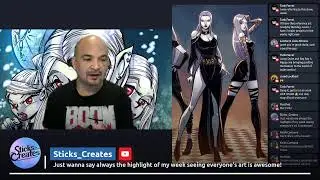 Friday Live Drawing Stream! Drawing Jason Dube's VAMPIRE TWINS