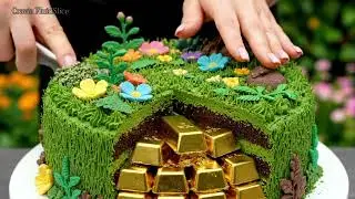 Ultra Satisfying ASMR Cake Cutting | Lava, Liquid Gold, Glass & Ice Textures (Part 1)