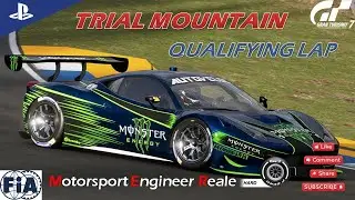 Gran Turismo 7 | Trial Mountain Circuit Track Guide (engine sound NOV '23) | Ferrari 458 Italia Gr.3