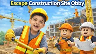 Ibrahim Stuck on a Crane! 😲 Escape Construction Site Obby #roblox #obby #robloedit #gaming #games