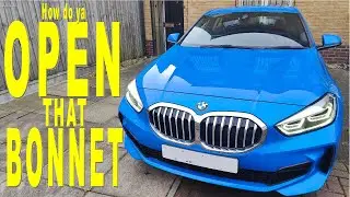 How to Open the Bonnet hood on a BMW 1 series F40 2019 2020 2021 2022 2023 2024