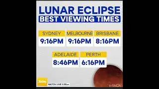 Best time to see blood moon and lunar eclipse tonight across Australia #bloodmoon #melbourne #sydney