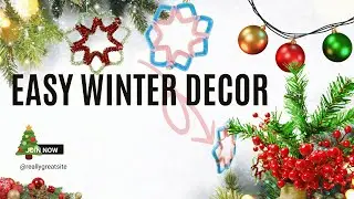 DIY Velvet Wire Snowflake  Easy and Unique Craft Tutorial | DIY DECOR #18