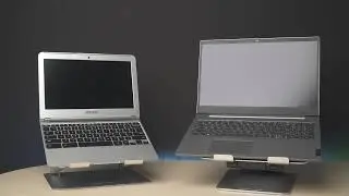 Ergonomic Multi-Angle Height Adjustable Aluminum Laptop Riser with Heat Vent - PrimeCables&reg;