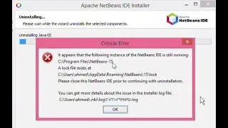 How To Uninstall Netbeans. Critical Error 