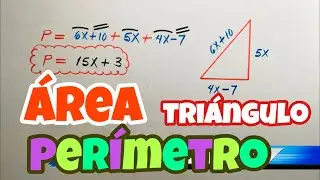 PERÍMETRO Y ÁREA DE FIGURAS CON Expresiones Algebraicas (Triángulo)