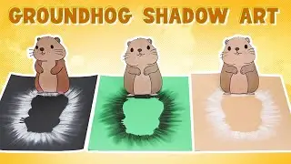 Groundhog Shadow Art | Fun and Easy Groundhog Day Craft