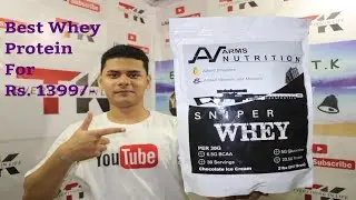 Arms Nutrition Sniper Whey Protein | Chocolate Icecream Flavor | Review With Mixiblity, Dosage - T.K