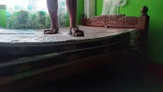Cool Mattress in a vintage bed!