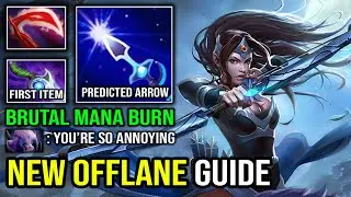 NEW Pro Offlane Mirana Guide - 1st ITEM Diffusal Brutal Mana Burn EZ Predicted Arrow Dota 2
