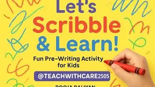 Let's scribble - pre writing fun activity for kids