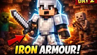 Minecraft Survival EP 2 | Lava Death Ke Baad Iron Armour 💀➡️🛡️