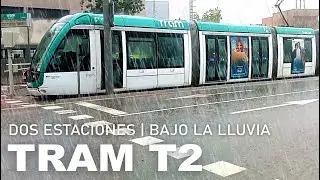 Tranvía línea T2 en Sant Joan Despí. Viajes reales en transporte público.