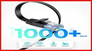 Cat 6 Ethernet Cable 50ft, High Speed Ethernet Cord, Slim LAN Cable with RJ45, Weatherproof Flat