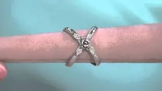Sterling Silver Rose Design X-Ring by Or Paz with Amy Stran