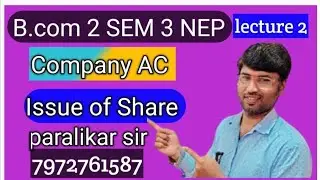 B.com 2 SEM 3 NEP Company AC ISSUE OF SHARE Commerce Classes 