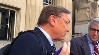 Ed Dowd talks to reporters