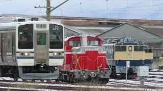 211系ナノN608編成「スカ色」構内試運転　長野総合車両センター