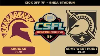 Army Sprint Football vs St. Thomas Aquinas 10/31/25 (KnightVision Free Live Sports)