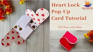 DIY Mothers Day Heart Lock Card 💖 | Heart Pop Up Card Tutorial