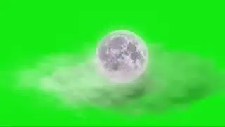 Green screen moon and Green screen night moon