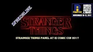Stranger Things Panel at Rhode Island Comic Con 2017 !
