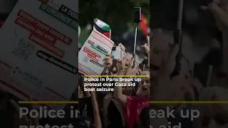 Police in Paris break up protest over Gaza aid boat seizure