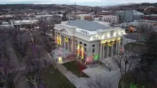 Prescott, AZ - drone around the Courthouse - Christmas time