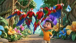 Five Little Macaws Chat Chat Chat | Nursery Rhymes for Kids & Baby Songs