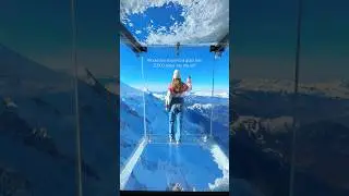 📍 Welcome to Aiguille du Midi in France. Take the highest cable car in the world to this view 😱